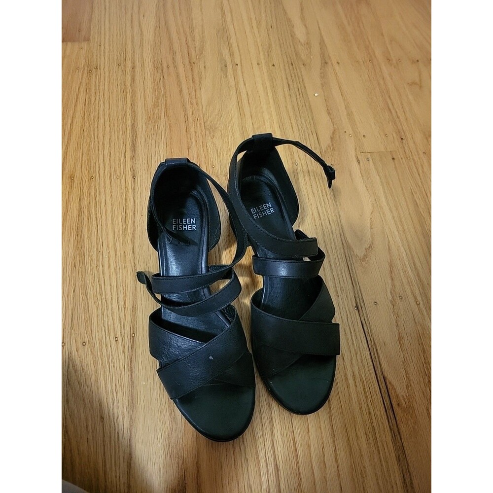 Eileen Fisher Kerby Sandal Black Size 8 (Retail $235)